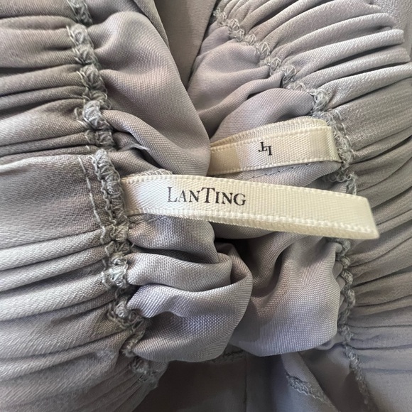 Lan Ting Flowy Wide Leg Chiffon Split Leg Hem Pants | Formal | Flowy | Dressy - Picture 9 of 9